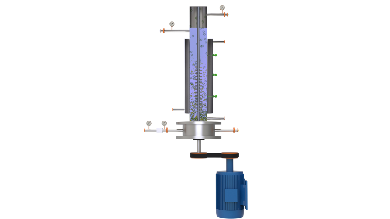 Channel Bed Reactor Fluidized Bed Reactor Designed for Stable Heat Transfer
